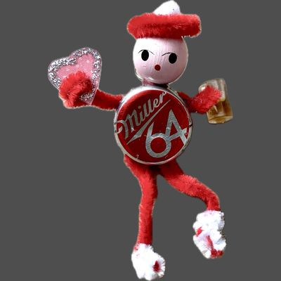 Beer Cap Valentine Ornament, ORNVAL3 Beer Cap Valentine Ornament, ORNVAL3