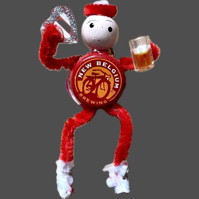 Beer Cap Valentine Ornament, ORNVAL1 Beer Cap Valentine Ornament, ORNVAL1