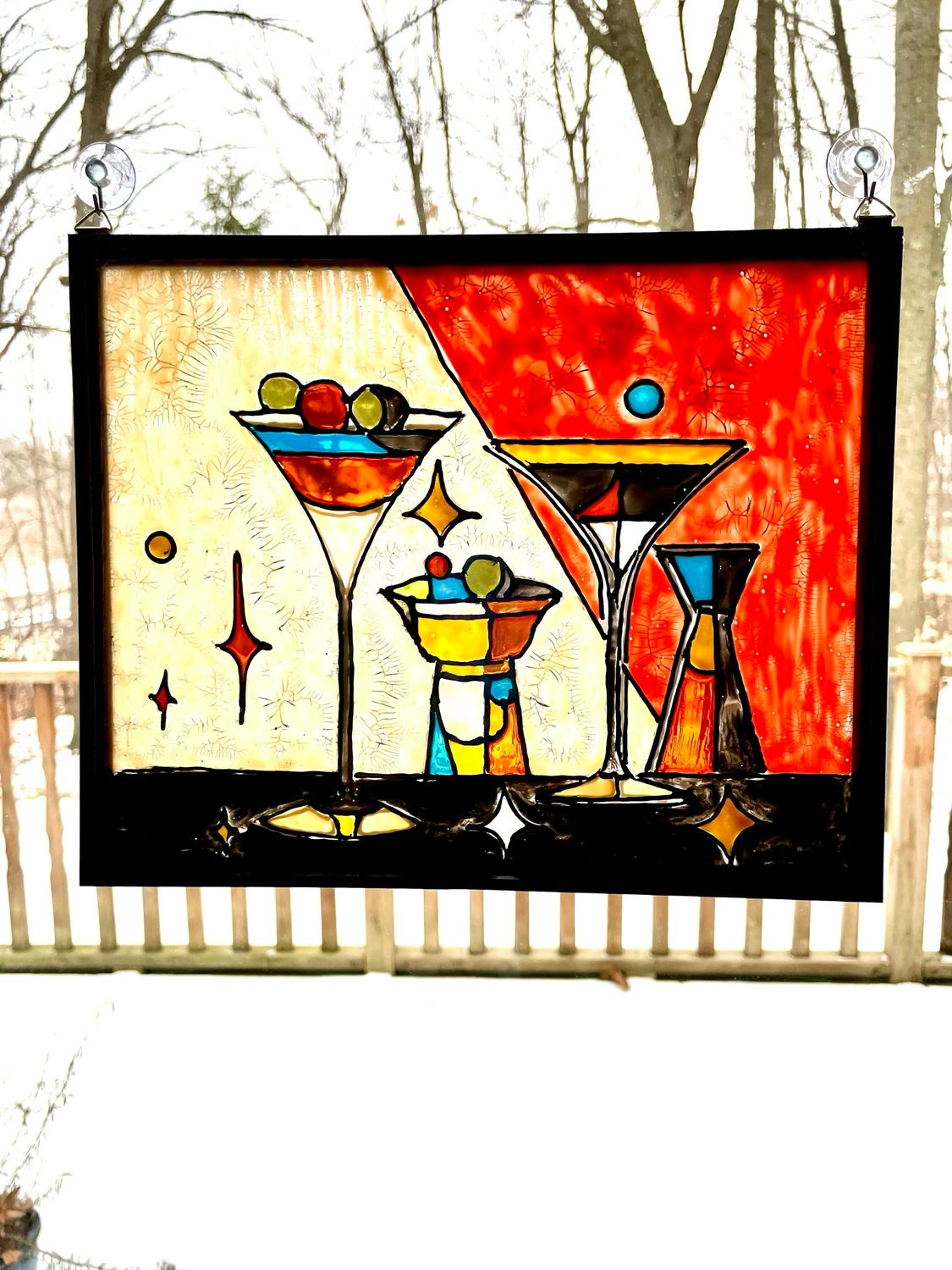 “Cocktail Hour” Glass Painting