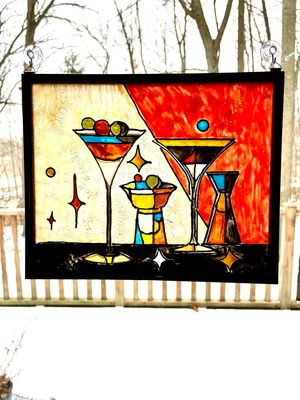 “Cocktail Hour” Glass Painting