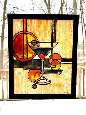 “Cocktail Hour” Glass Painting