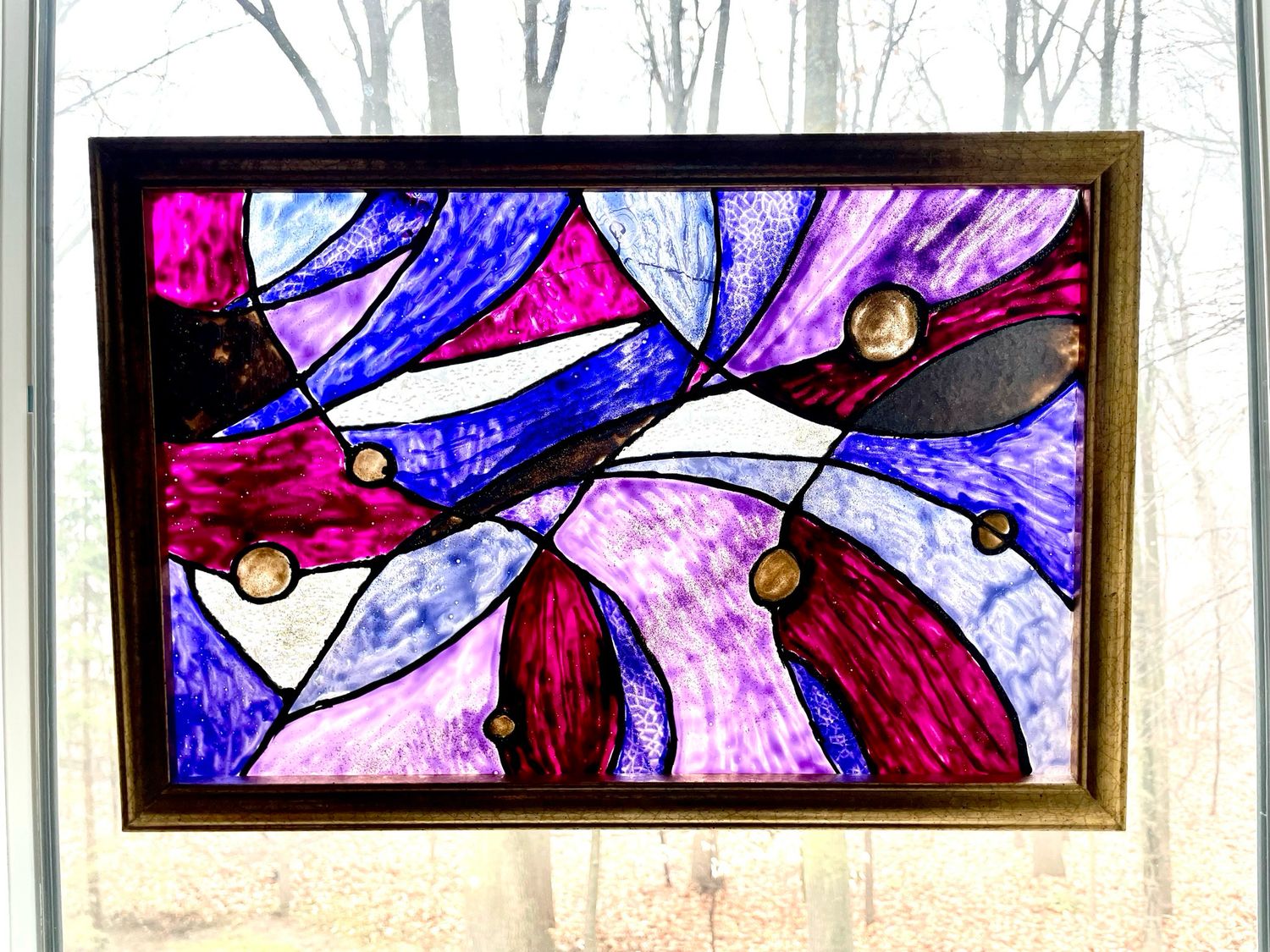 "Cosmic Purple" Glass Painting