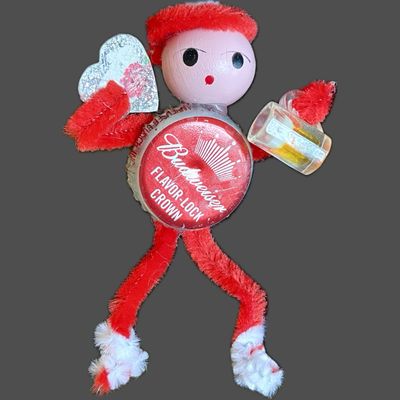 Beer Cap Valentine Ornament ORNVAL5 Beer Cap Valentine Ornament ORNVAL5