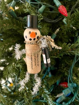 Wine Cork Snowman Ornament #ORNSNO3 Wine Cork Snowman Ornament #ORNSNO3