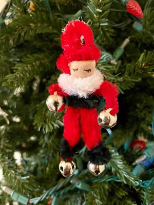 Pipe Cleaner Santa Ornament #A