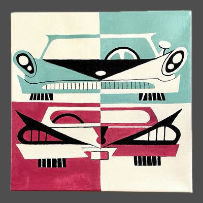 Retro Cars #3 Vintage Illustration