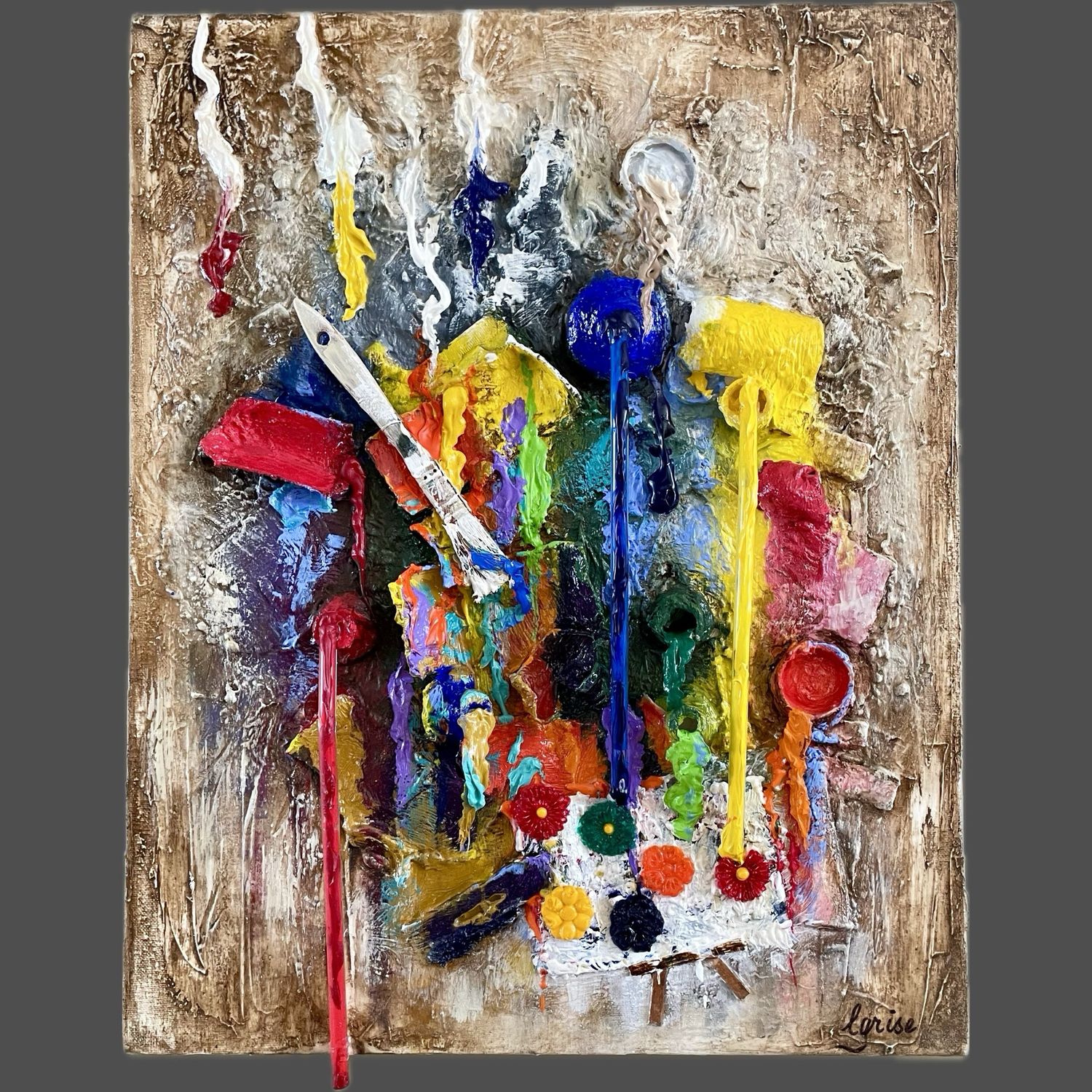 “Color My World” Mixed Media Painting