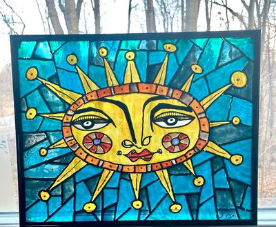 “Sun” #1, Glass Painting