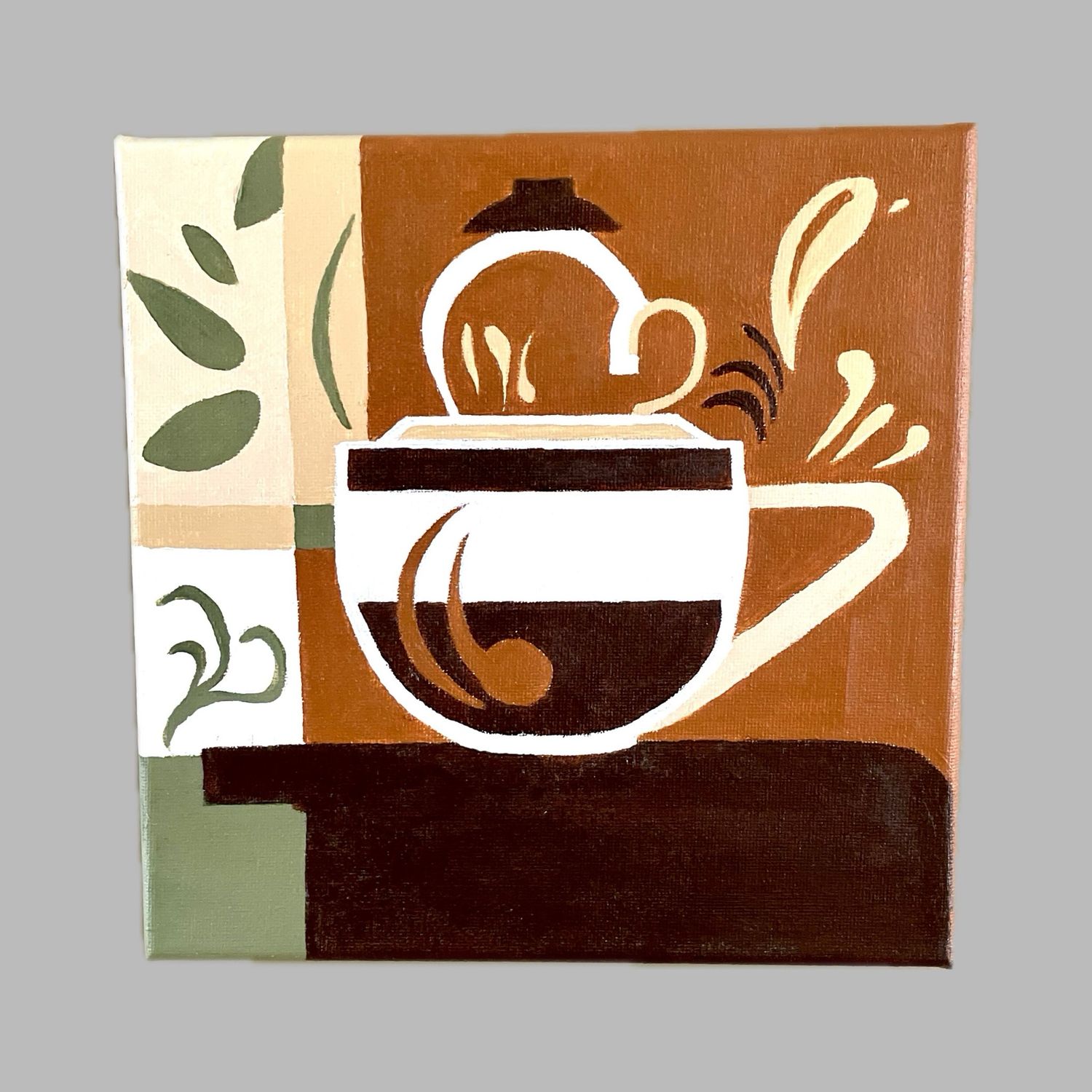 Modern Cafe #B,  Vintage Illustration Painting