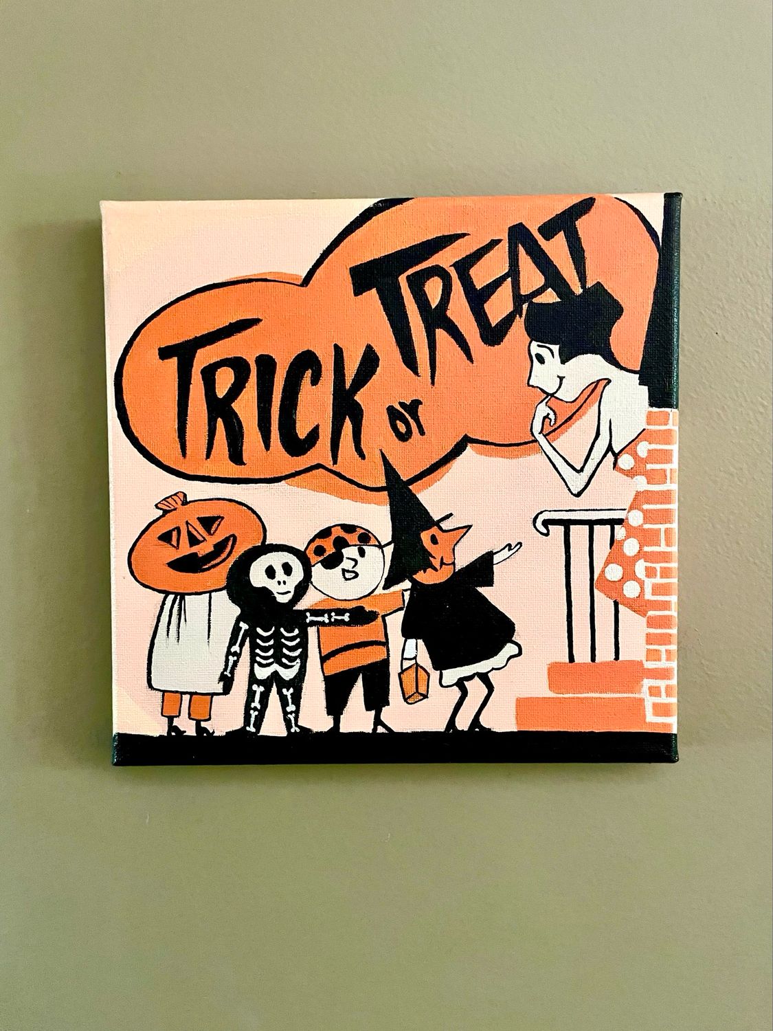 Beistle Style “Halloween Kids” Canvas Painting Beistle Style “Halloween Kids” Canvas Painting