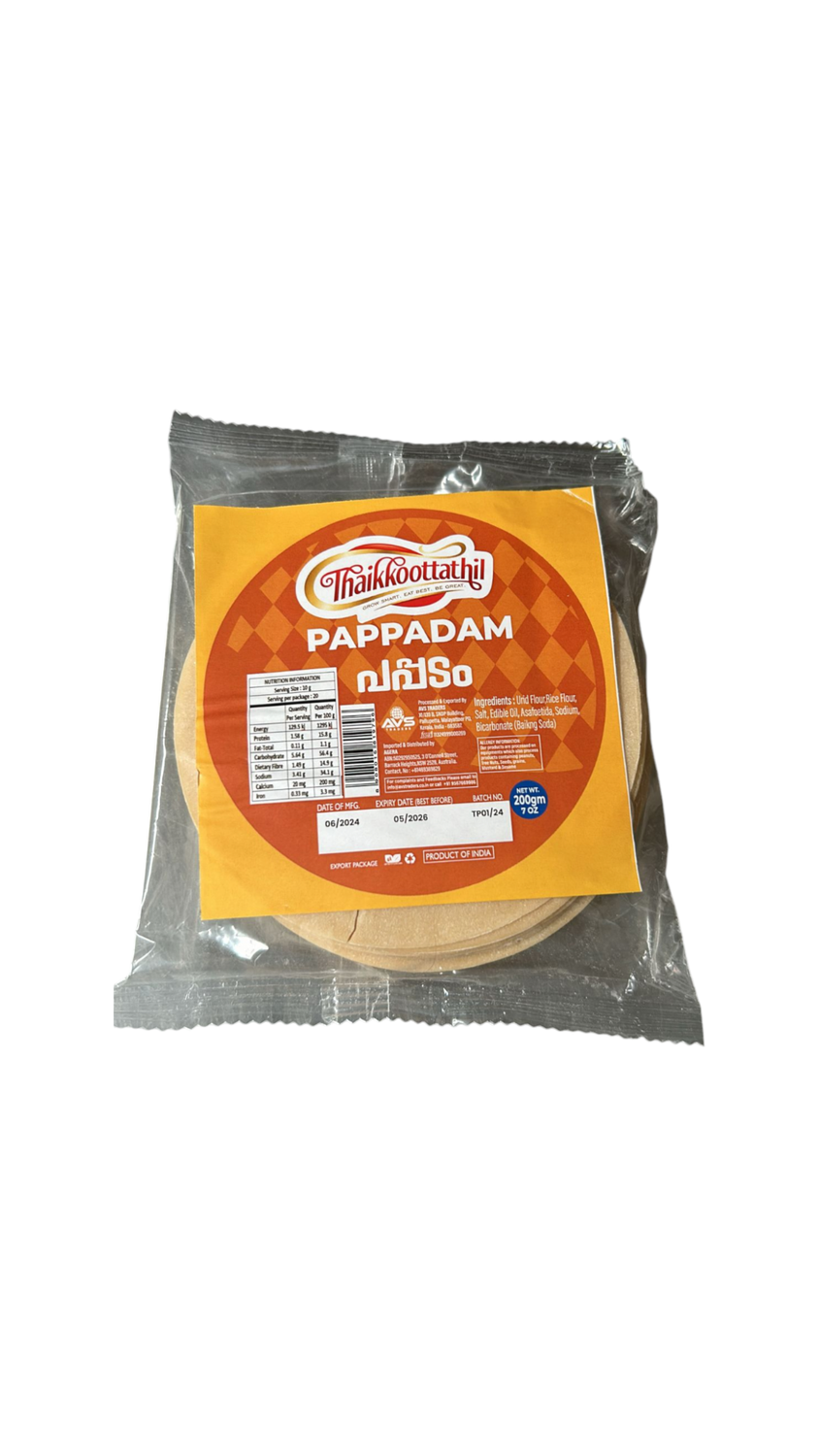 Thaikkoottathil Pappadam 200gms