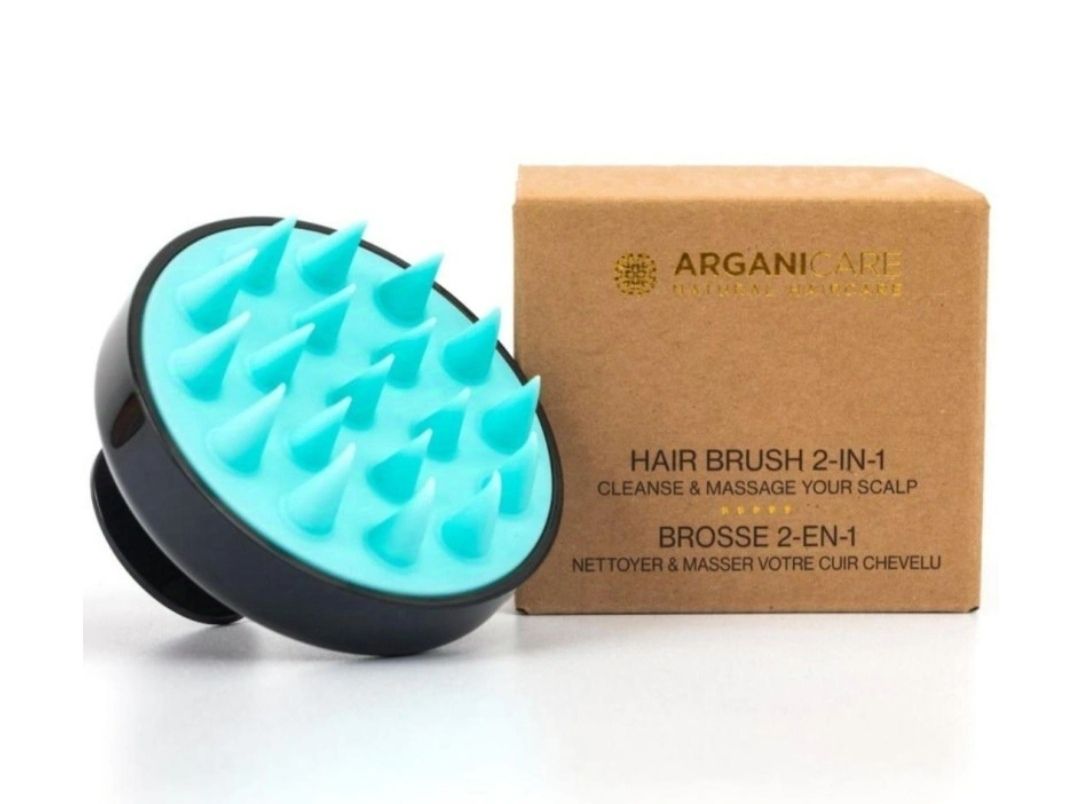 Brosse à cheveux pour shampooing en silicone ARGANICARE