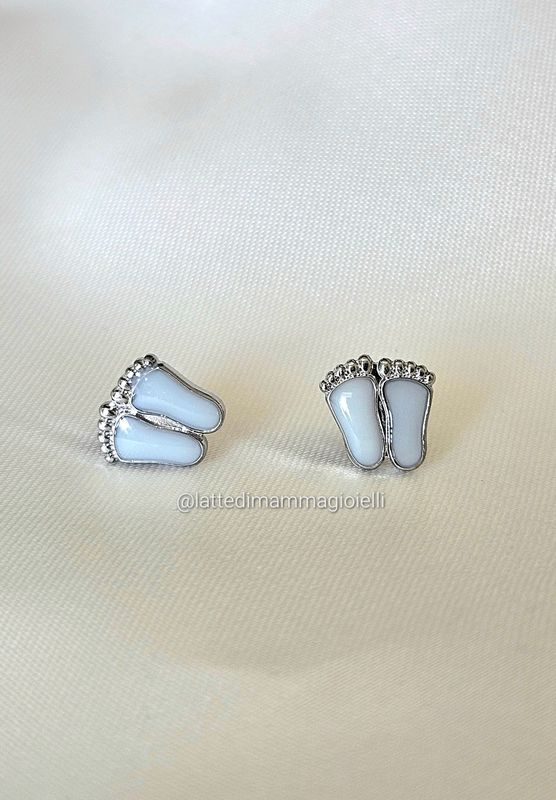 Orecchini Piedini Acciaio 