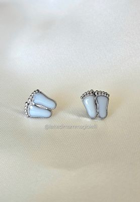 Orecchini Piedini Acciaio 