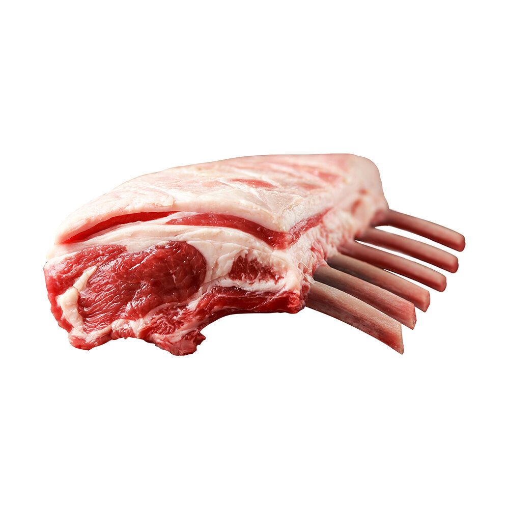 Aust Lamb Rack 8/9R Frenched Cap-On
