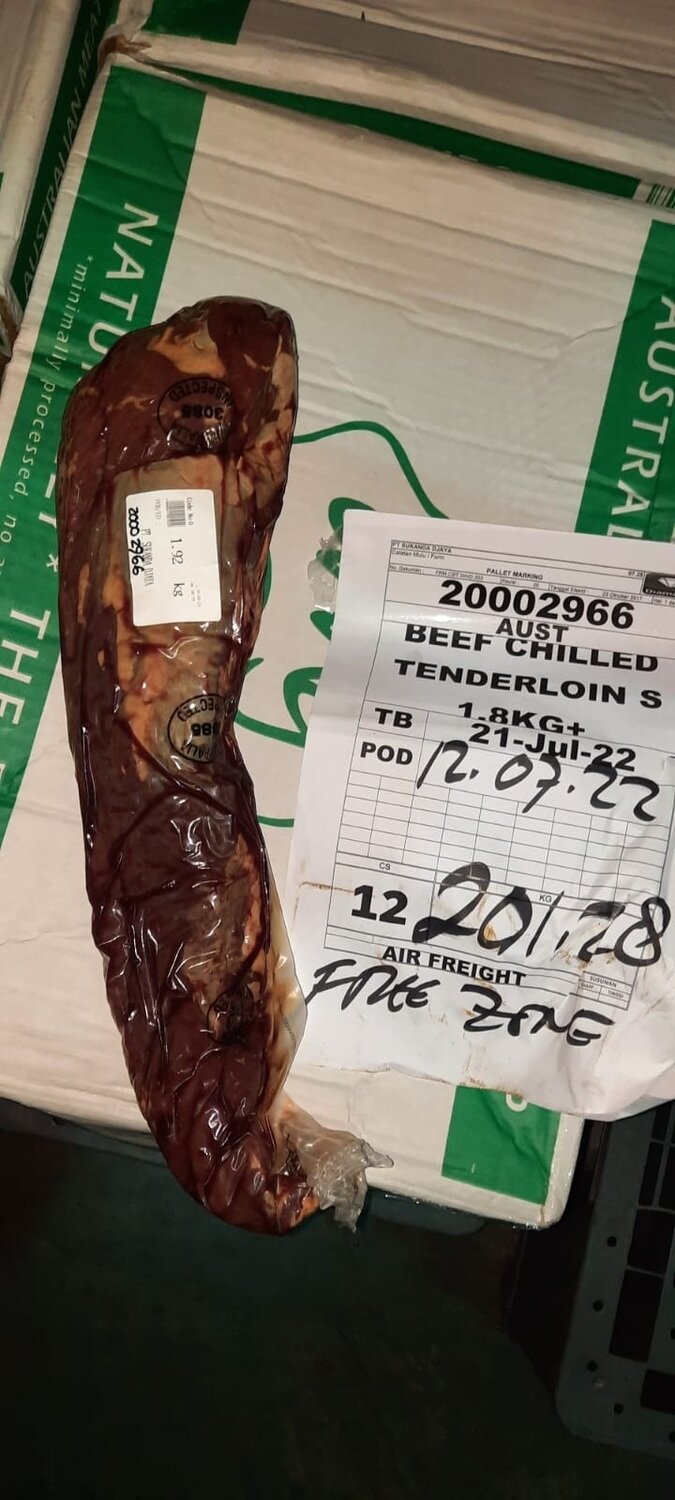 Chilled “S” Tenderloin 1.8kg+ ss/off