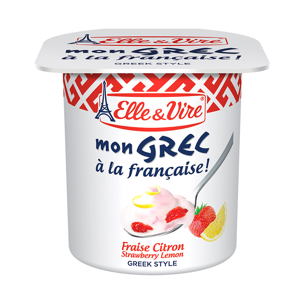 Dairy Dessert Mon Grec Strawberry Lemon