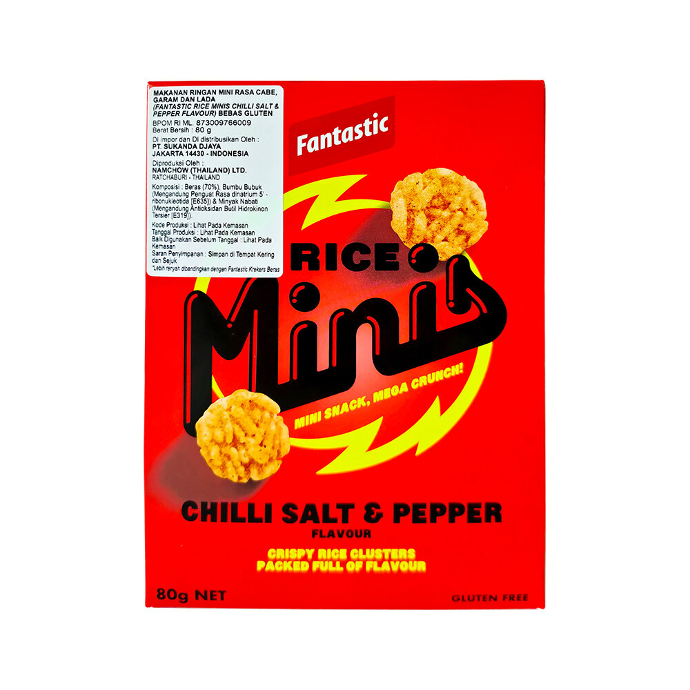 Rice Mini Crackers 80 Gr Chilli Salt &amp; Pepper #966