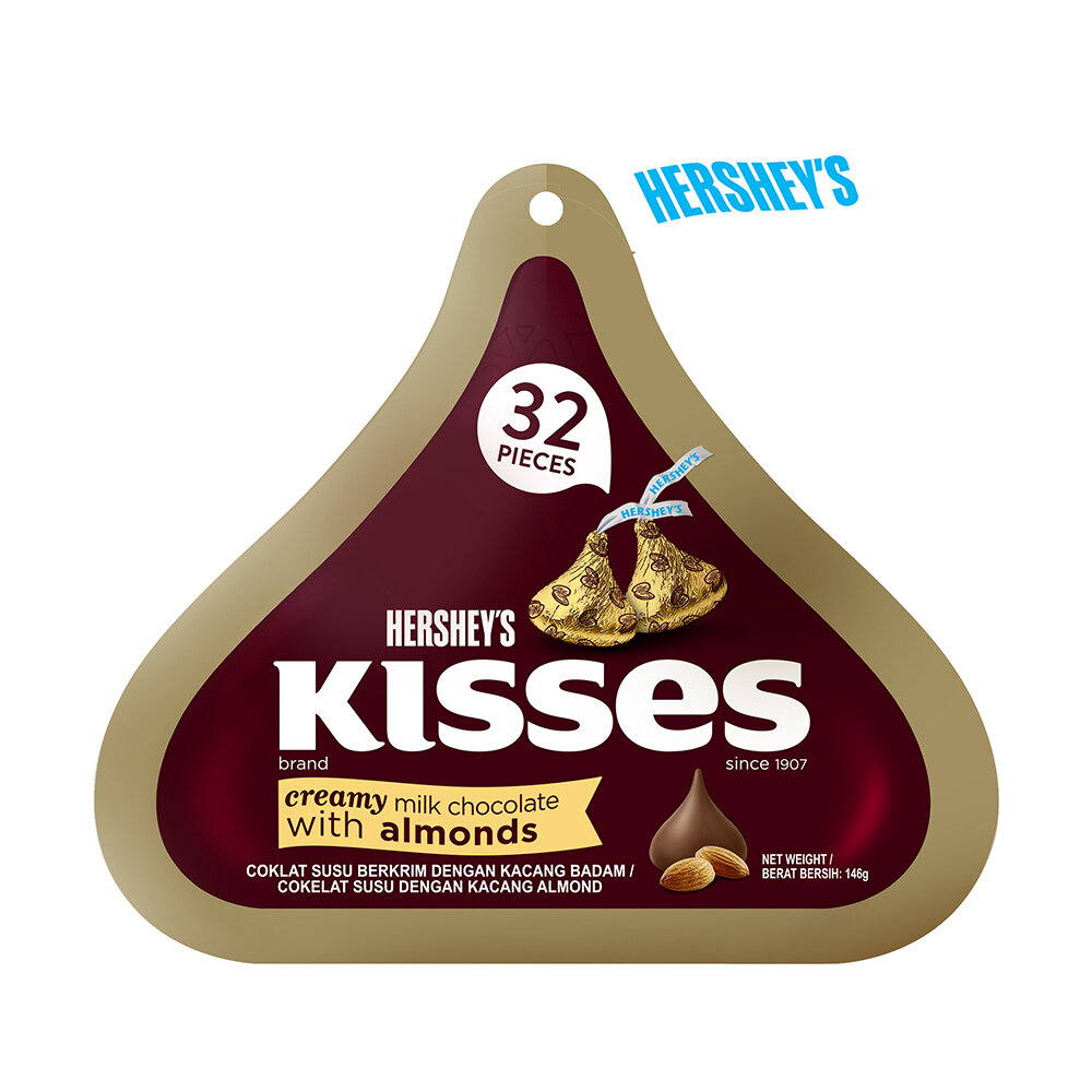 Kisses Milk Chocolates Almonds 146 Gr