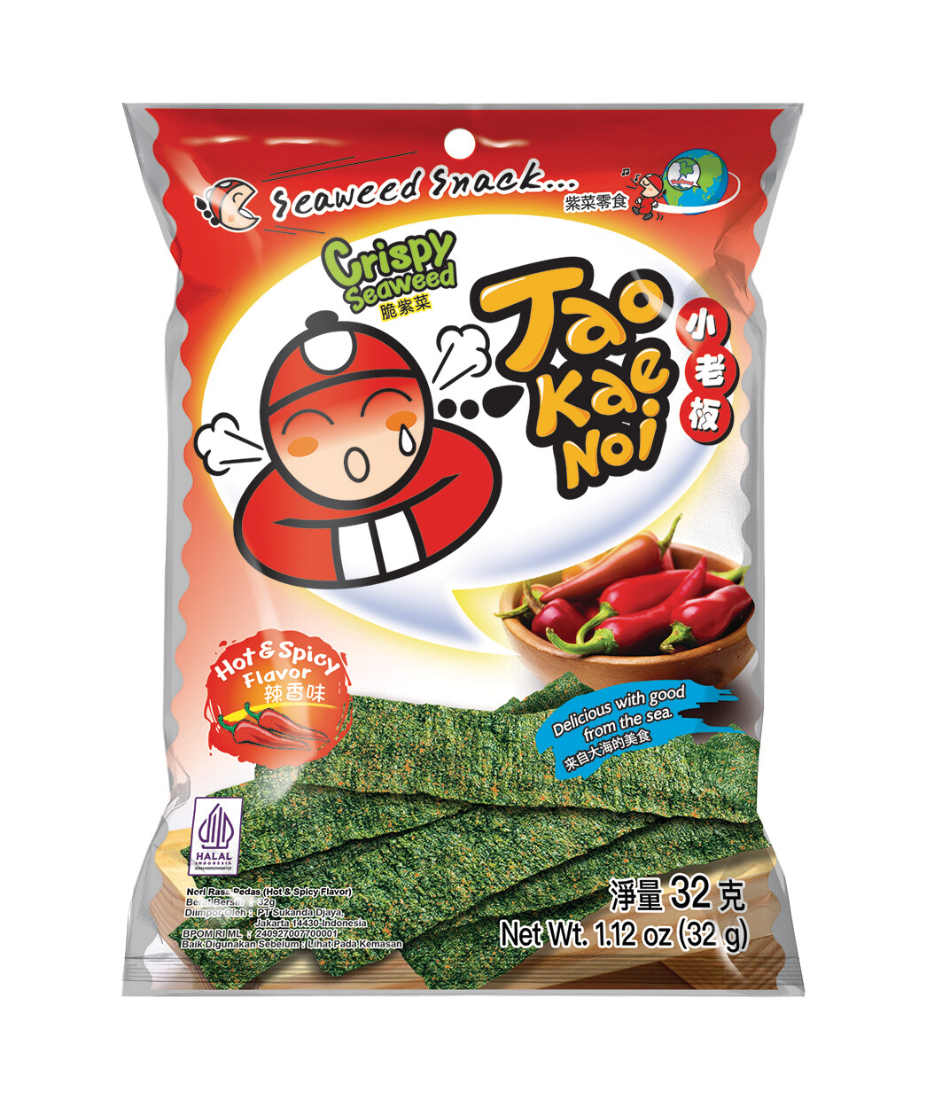 CRISPY SEAWEED HOT&amp;SPICY FLAVOR 32 GR