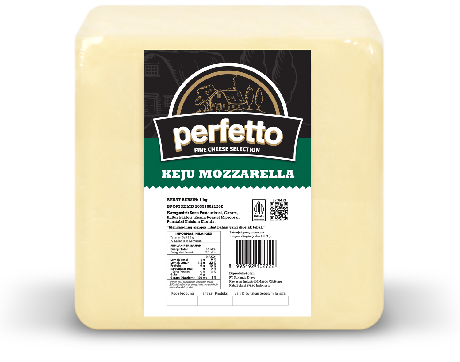 CHEESE MOZZARELLA US 1 KG