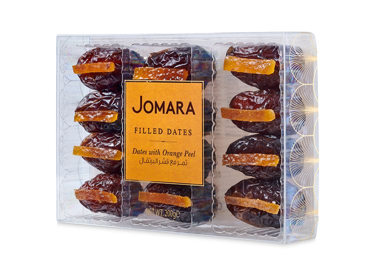 FILLED DATES WITH ORANGE PEEL 200 GR