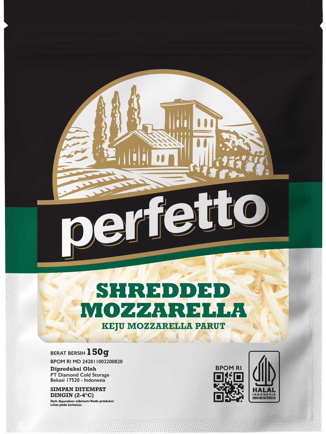 SHREDDED MOZZARELLA 150 GR