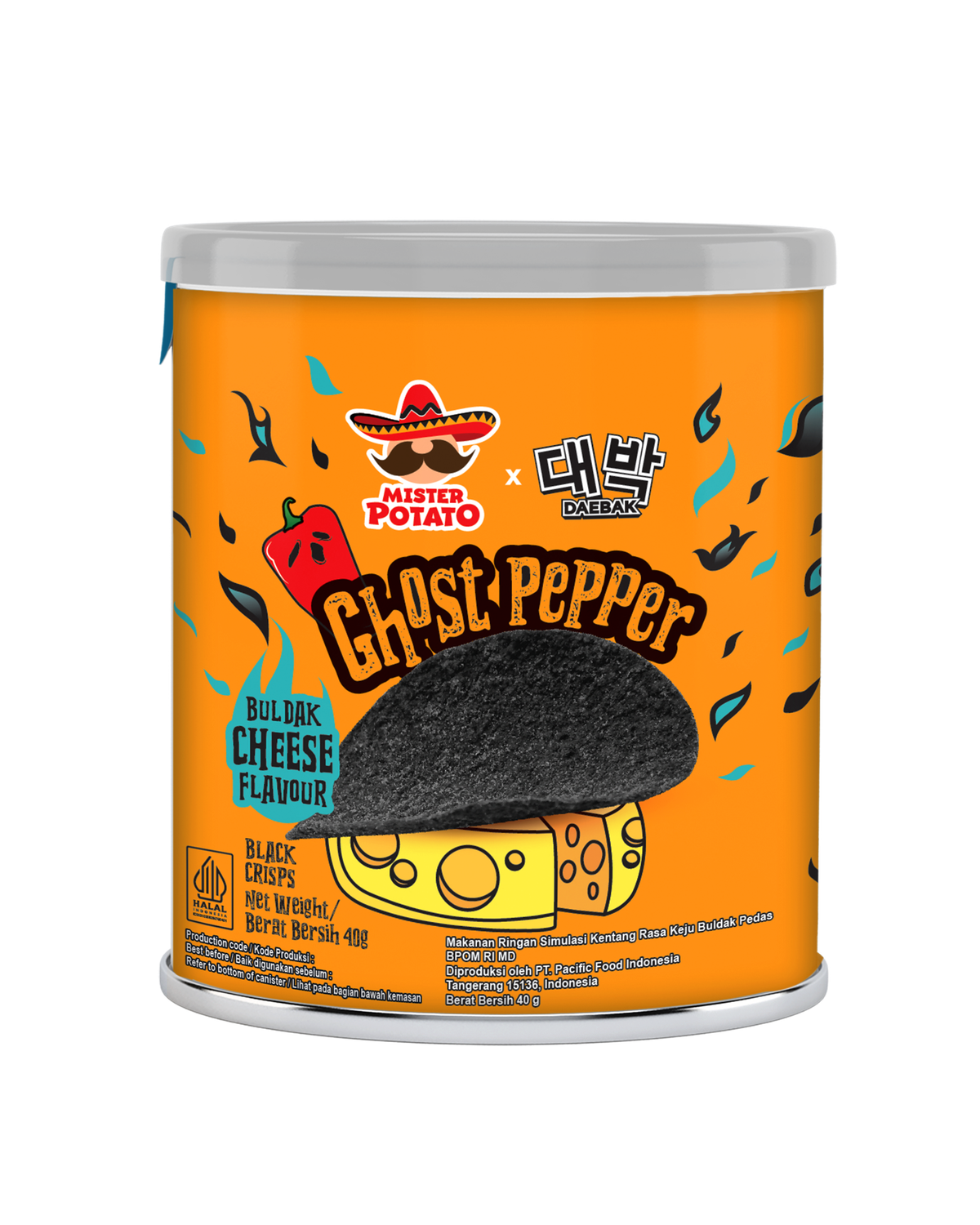 POTATO CRISPS G.PEPPER BULDAK CHEESE 40G