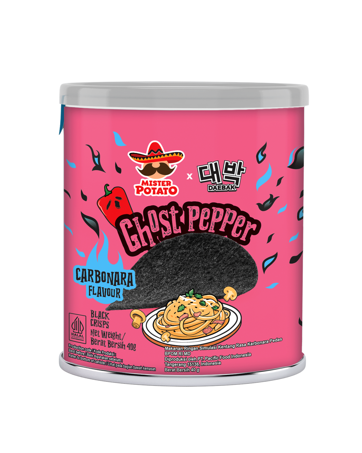 POTATO CRISPS GHOST PEPPER CARBONARA 40G