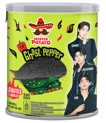 POTATO CRISPS GHST PPR SEAWEED 40G
