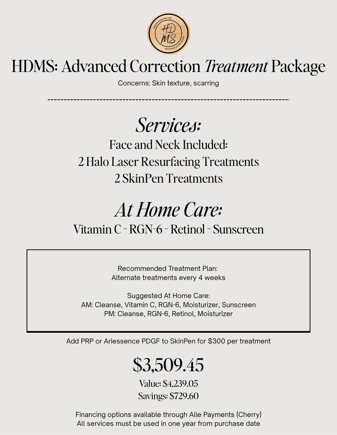Advanced Correction Treatment Package