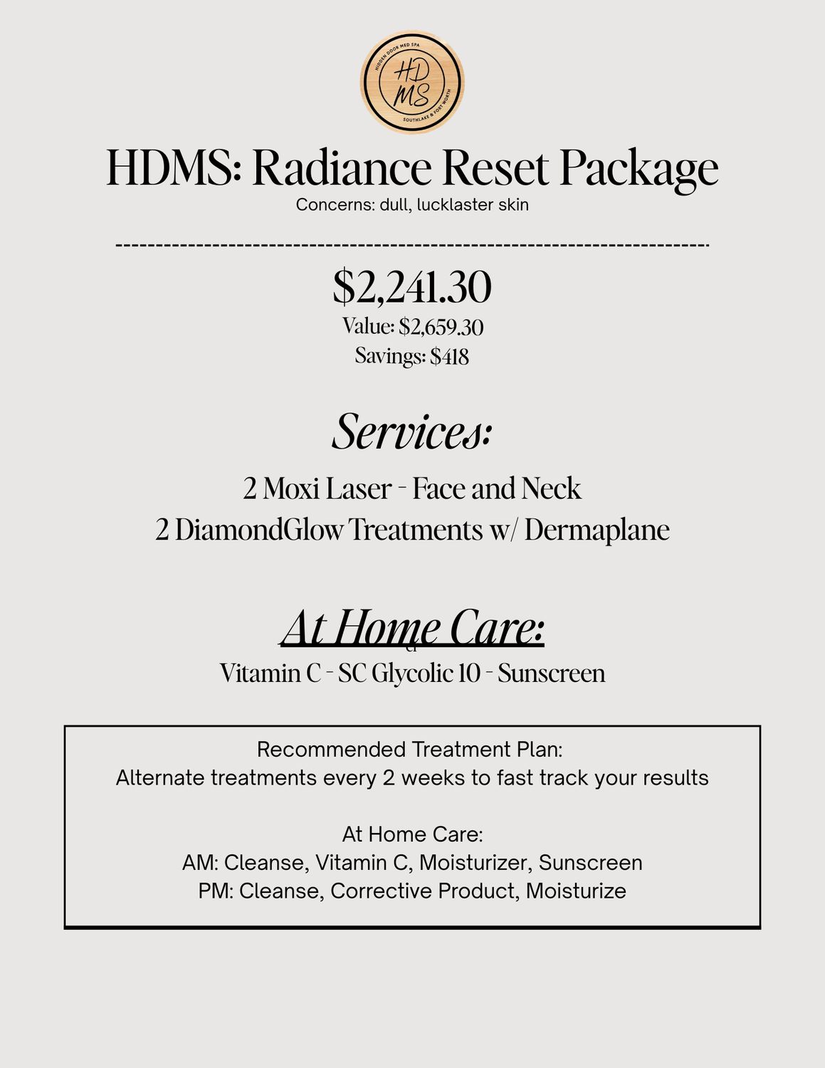 Radiance Reset Package
