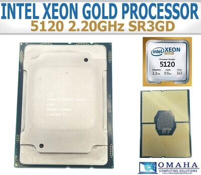 INTEL XEON SR3GD GOLD 5120 14-CORE 2.20GHZ PROCESSOR CD8067303535900