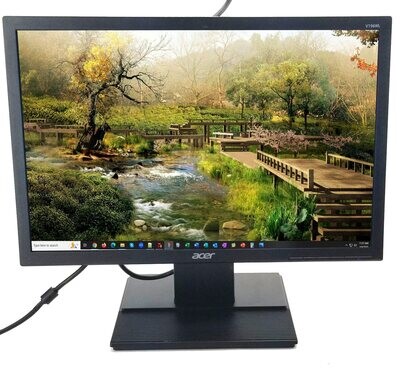 ACER ESSENTIAL 19" V196WL 1440x900 WIDESCREEN LCD LED MONITOR GRADE A W/CABLES