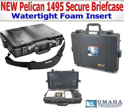NEW PELICAN 1495 LAPTOP WATERTIGHT BRIEFCASE WITH FOAM INSERT OPEN BOX