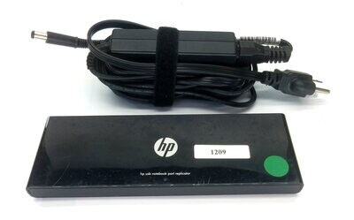 HP HSTNN-Q05X USB NOTEBOOK MEDIA DOCKING STATION PORT REPLICATOR TESTED WORKING