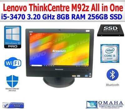 LENOVO THINKCENTRE M92Z AIO i5-3470 3.20GHz 8GB RAM 256GB SSD WIN10 PRO WIFI/BT