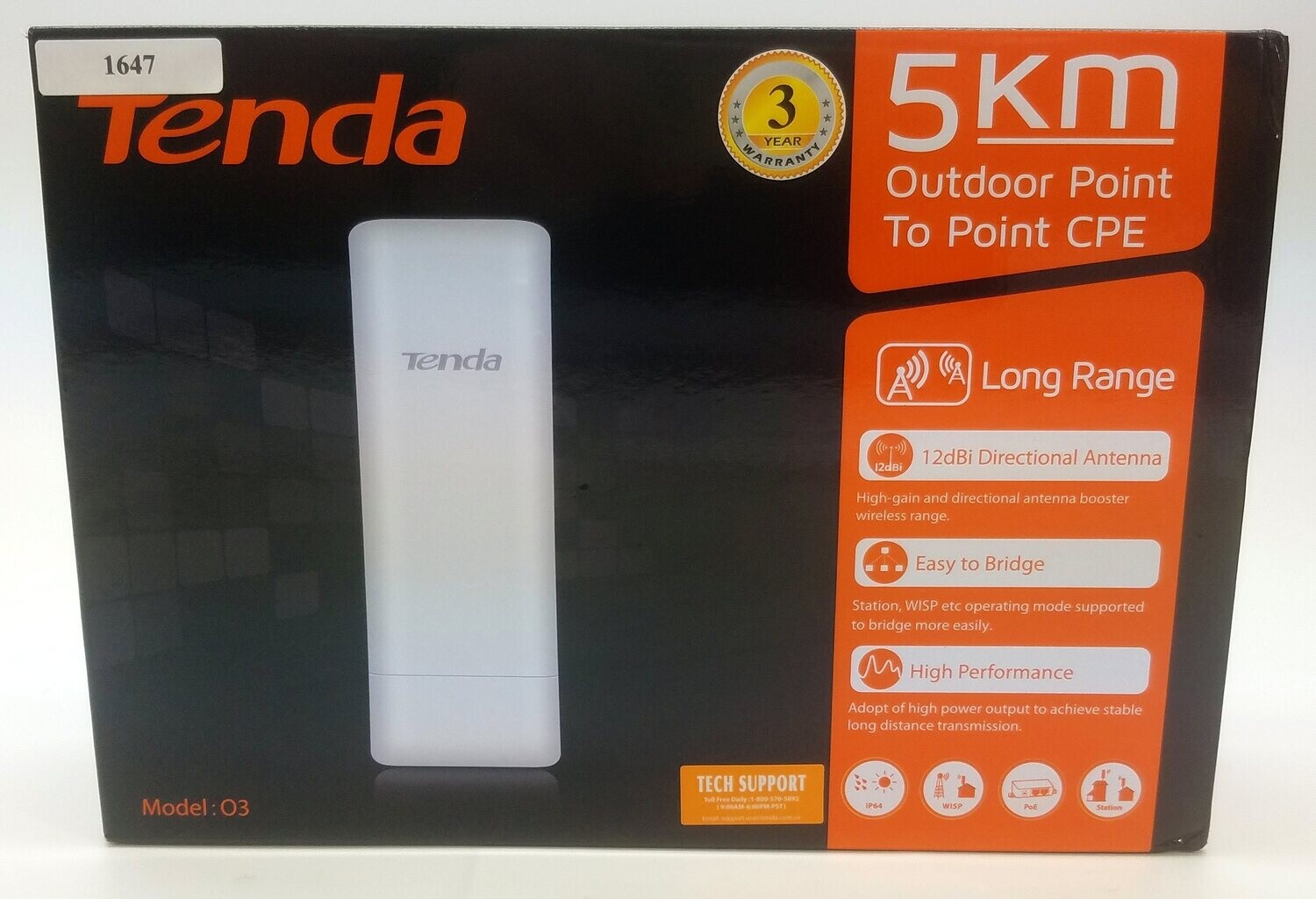 TENDA O3 POINT TO POINT OUTDOOR CPE