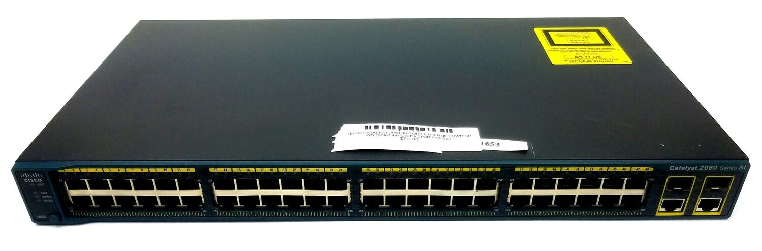 CISCO CATALYST 2960 48 PORT ETHERNET SWITCH WS C2960 48TC S FACTORY RESET |  Store | Omaha Computing Solutions