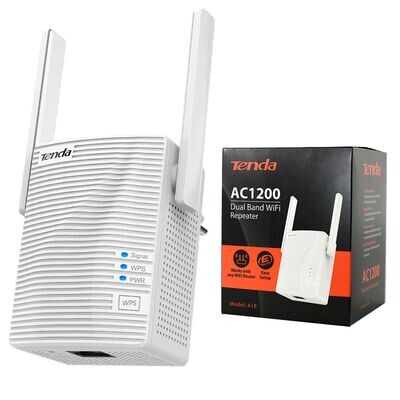 Tenda A18 AC1200 Dual Band WiFi Repeater Extender w/ 1*10/100 Mbps RJ45 LAN Port