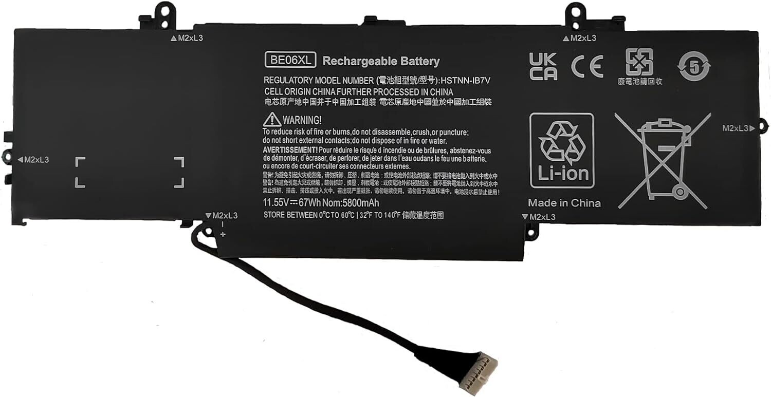 NEW 11.55V 67WH 5800MAH BE06XL BATTERY REPLACEMENT FOR HP ELITEBOOK 1040 G4 918045-1C1 HSTNN-IB7V 918180-855 SERIES