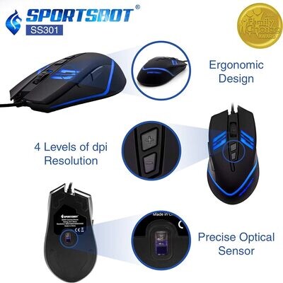 SPORTSBOT GAMING MOUSE - NEW OPEN BOX