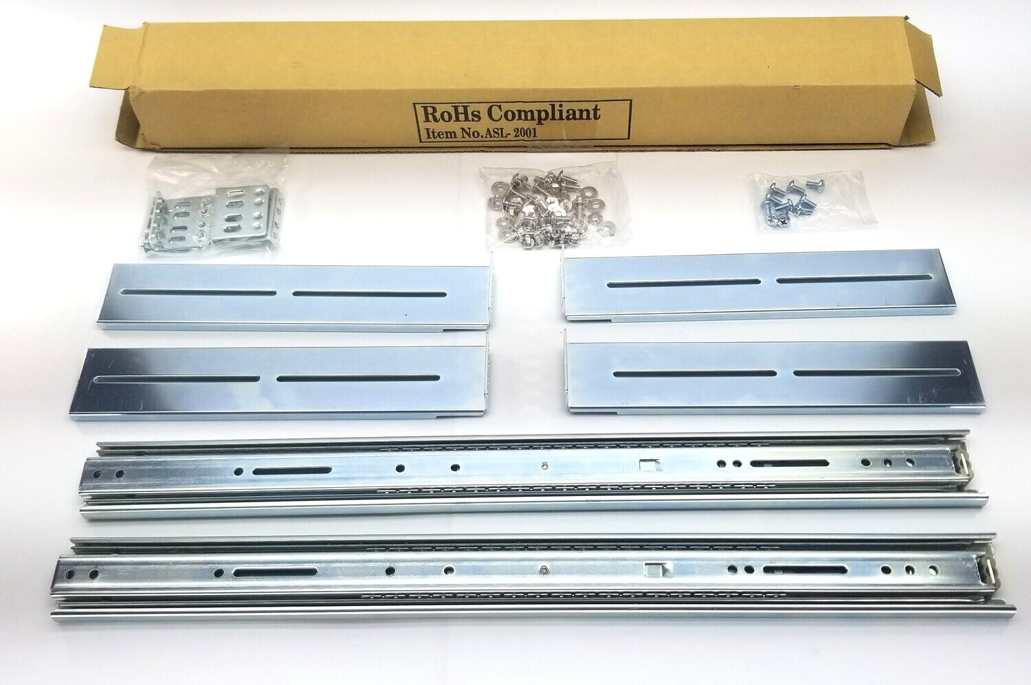 NEW AMERI RACK ASL-2001 20" HEAVY DUTY SERVER LOCKING DRAWER SLIDE RAIL KIT