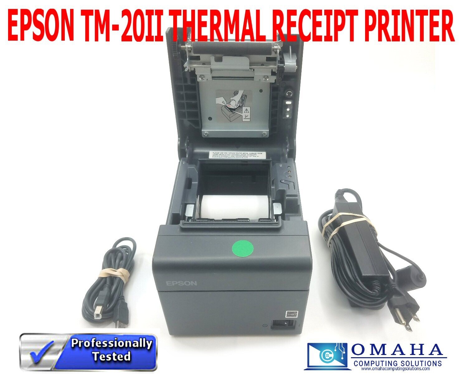 EPSON TM-20II M267E ETHERNET USB POS THERMAL RECEIPT PRINTER TESTED WORKING​