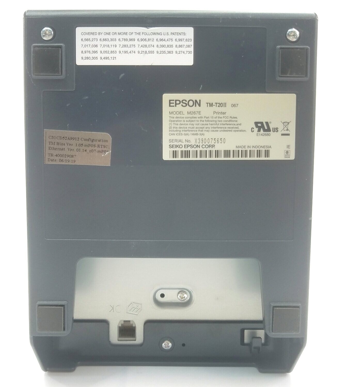 EPSON TM-20II M267E ETHERNET USB POS THERMAL RECEIPT PRINTER