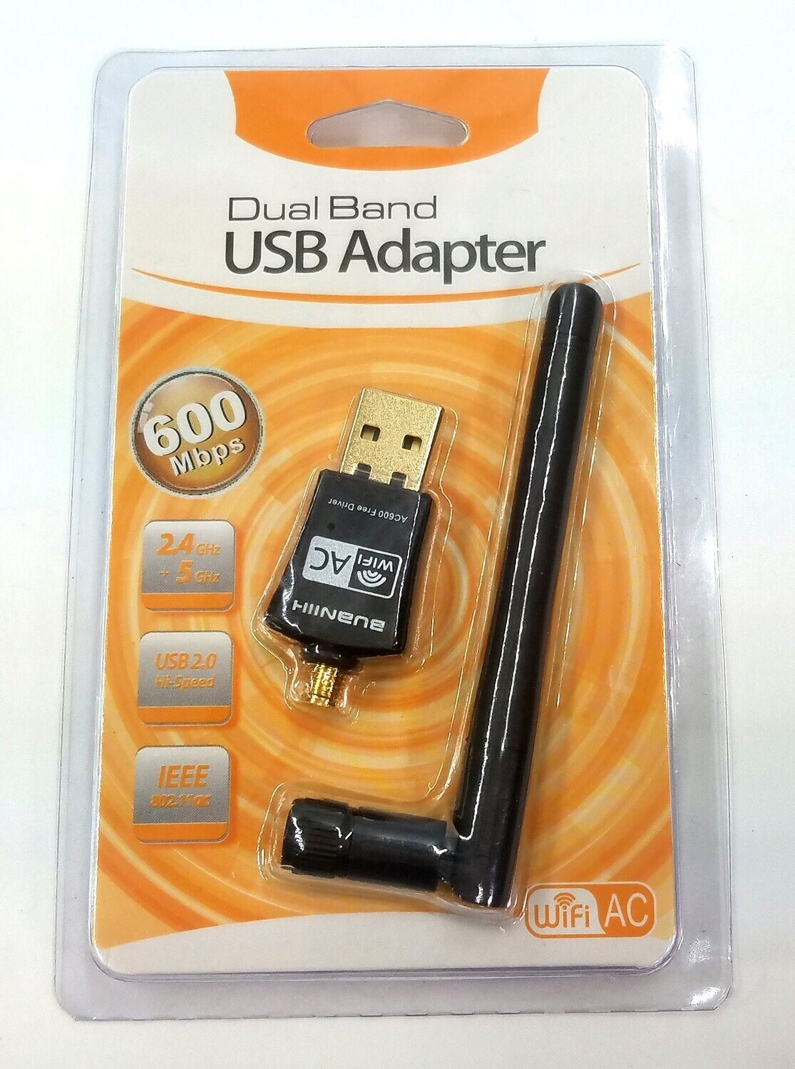 DUAL BAND USB ADAPTER 600 MBPS 2.4/5 GHz 802.11AC