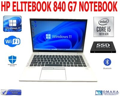 HP ELITEBOOK 840 G7 NOTEBOOK 14"  i5-10310U 1.70GHz 16GB RAM 512GB SSD WIFI/BT WIN11 PRO EXTRAS