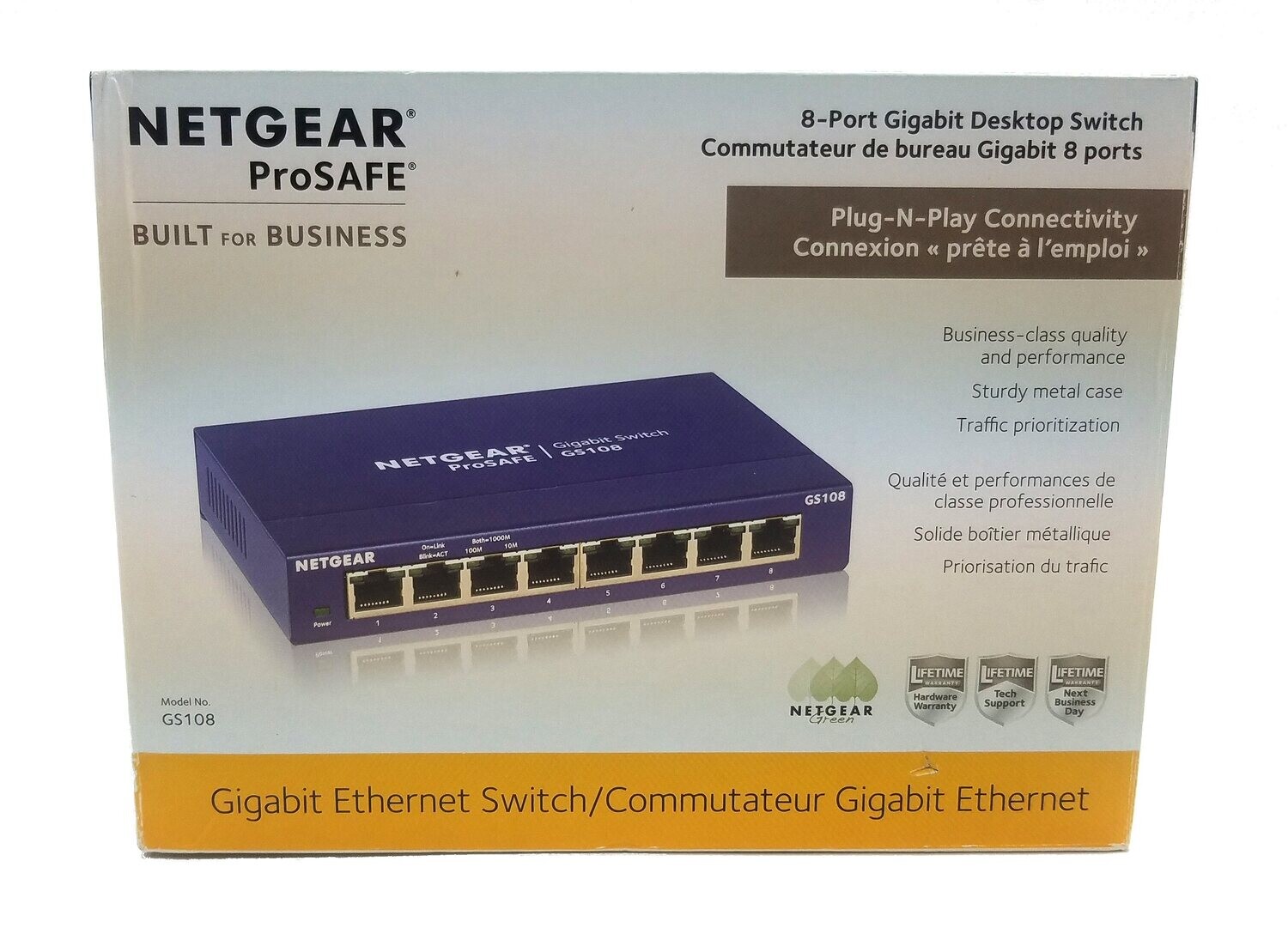 NETGEAR 8-PORT GIGABIT ETHERNET UNMANAGED SWITCH - GS108