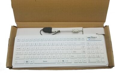 NEW SEAL-CLEAN GLOW SW106G2 R2 WATERPROOF WHITE KEYBOARD SEALED