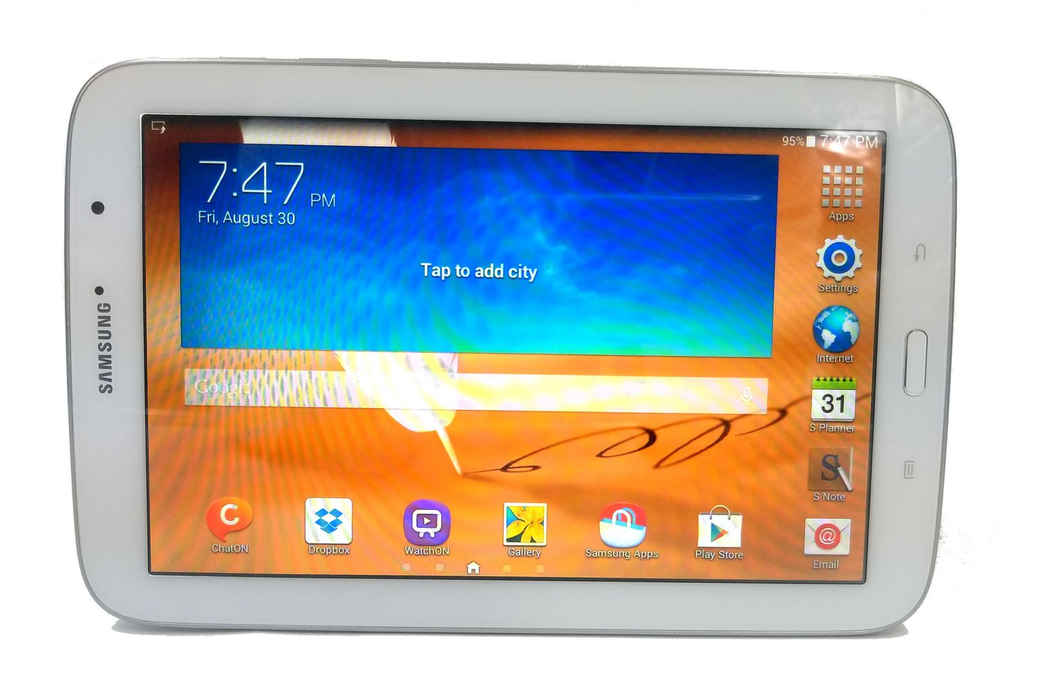 SAMSUNG GALAXY NOTE 8.0 ANDROID TABLET GT-N5110 16GB WIFI WHITE TESTED WORKING